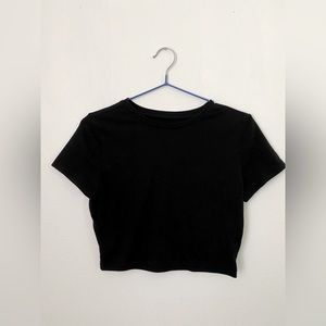Wild Fable Black Tee Crop Size M